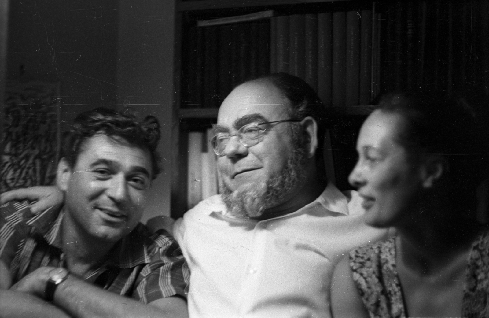 Hungary, Somlyó György költő és Eugène Guillevic francia költő., 1969, Hunyady József, Fortepan #129656