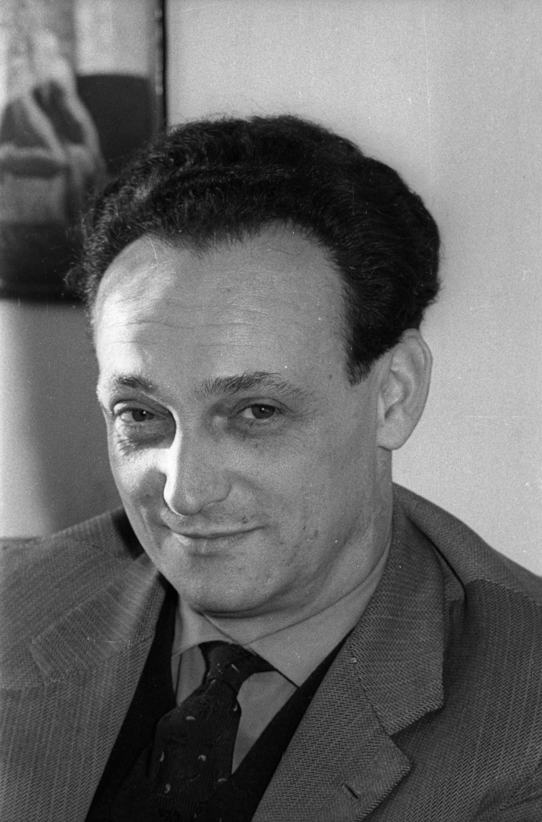 Magyarország, Kende Sándor író, költő., 1969, Hunyady József, férfi, portré, mosoly, Fortepan #129666