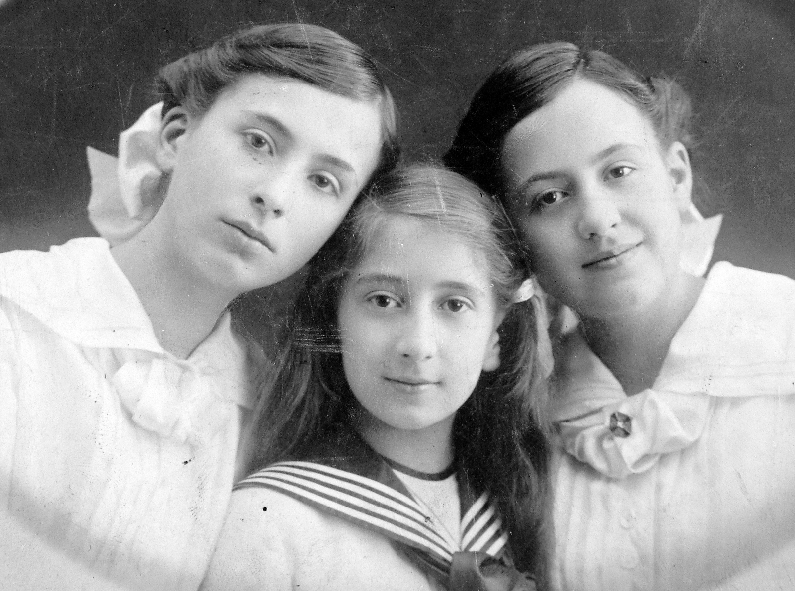 1918, Fortepan, smile, ribbon, girl, brothers, Fortepan #12984