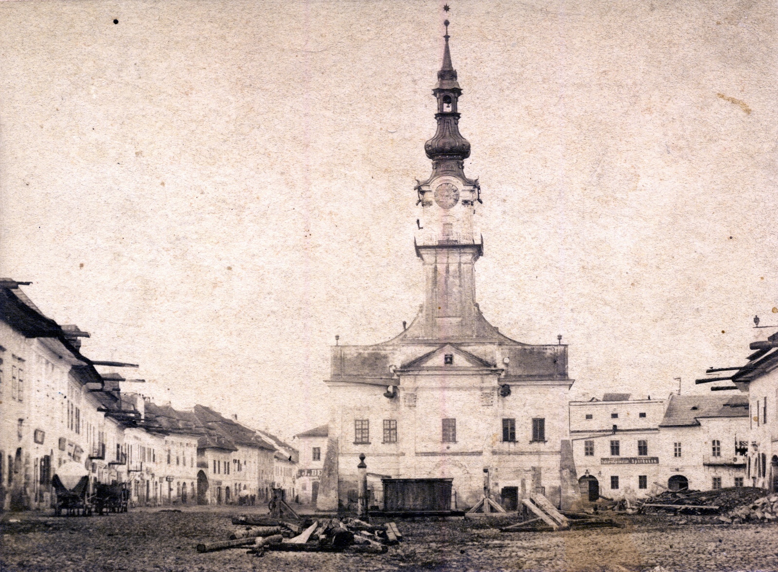 Slovakia, Kežmarok, Városháza., 1900, Fortepan, square, tower, public building, Fortepan #12986