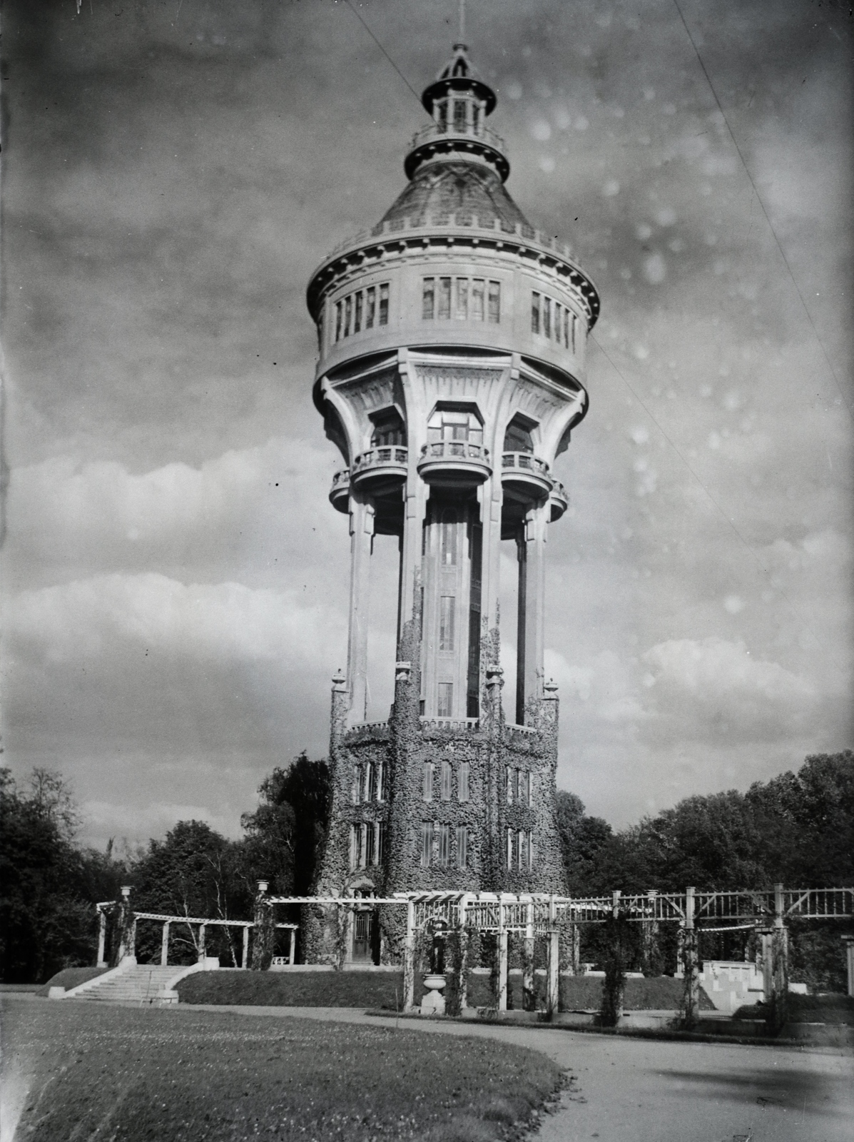 Hungary, Margit Islands, Budapest, Víztorony., 1940, Ladinek Viktor, water tower, Fortepan #129940