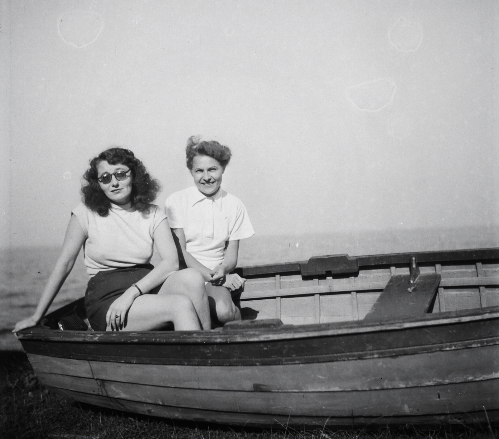 1954, Lossonczy Miklós, women, boat, Fortepan #130037