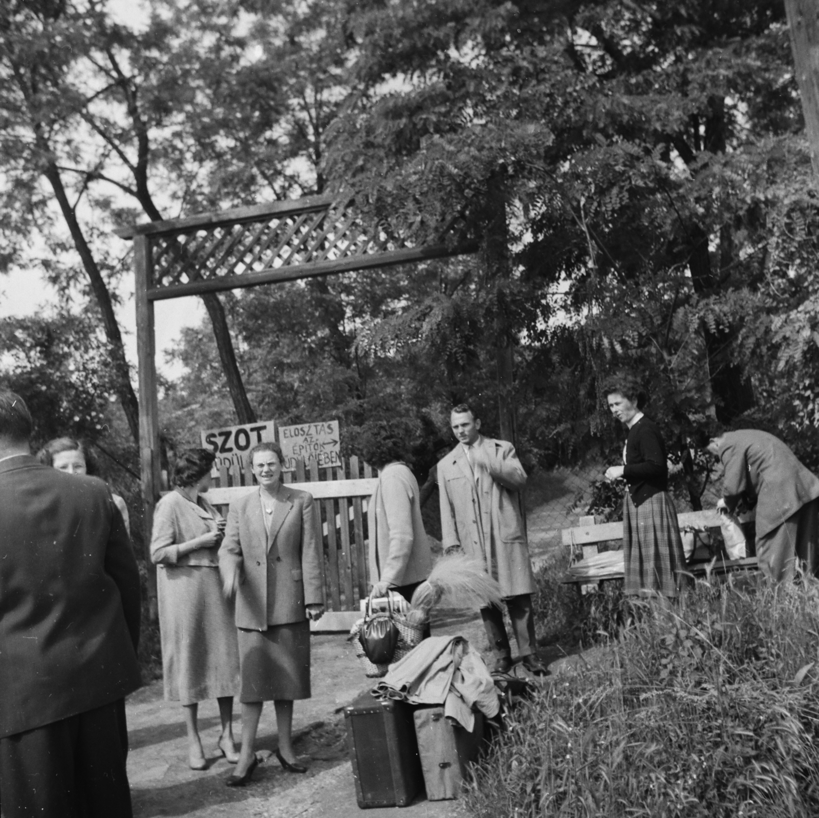 1958, Lossonczy Miklós, bőrönd, képarány: négyzetes, Fortepan #130056