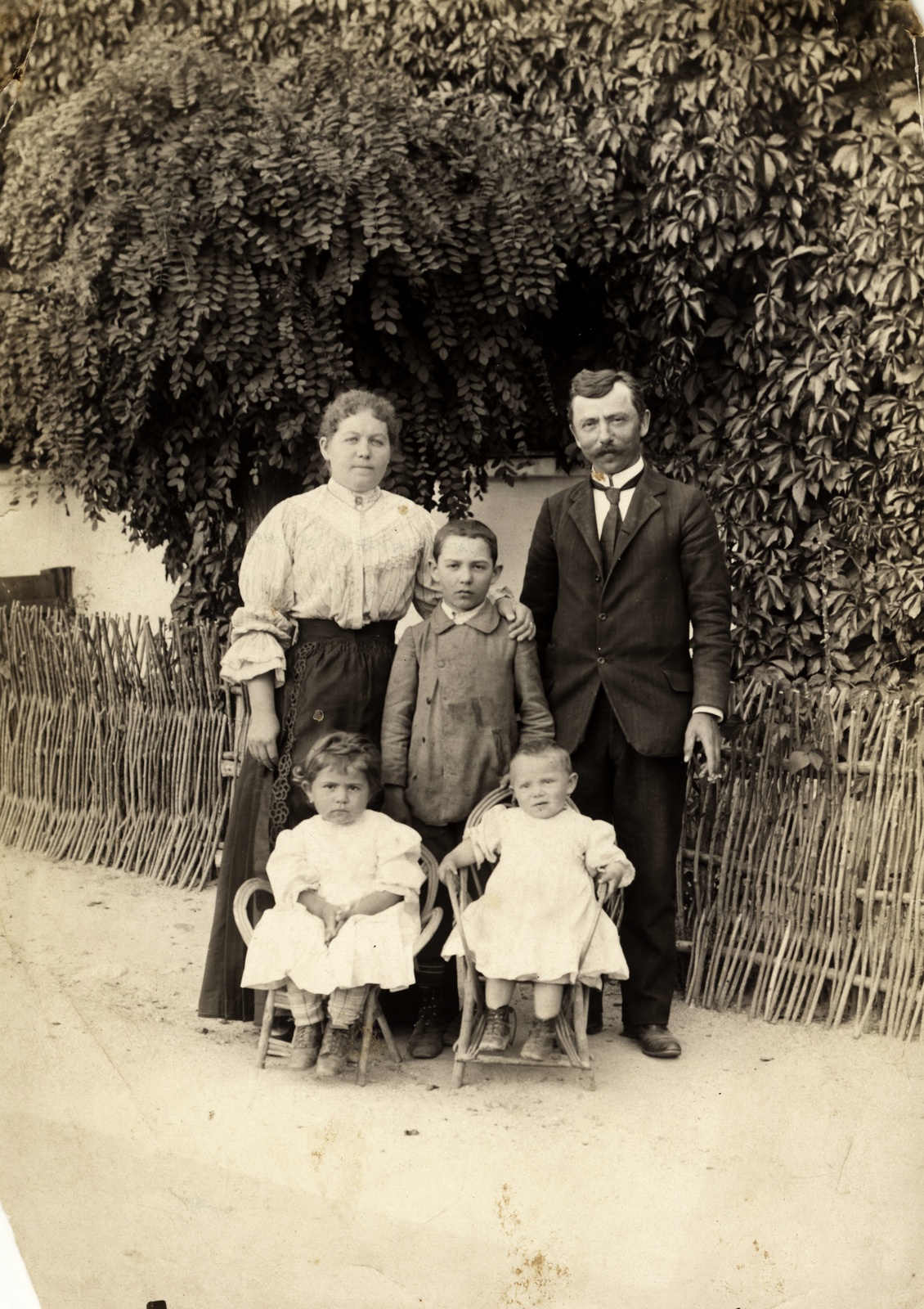 1918, Nagy Károly, family, tableau, Fortepan #130126