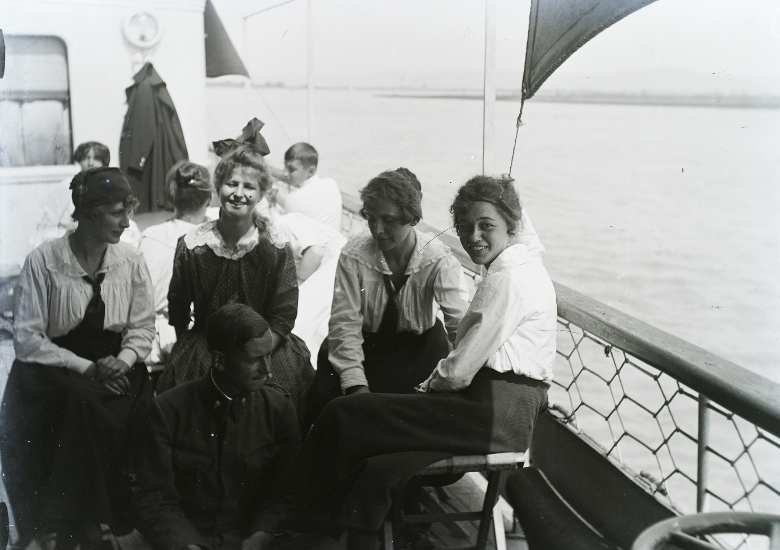 1927, Jánossy Virág, Háberl Aladár, boat trip, Fortepan #130322