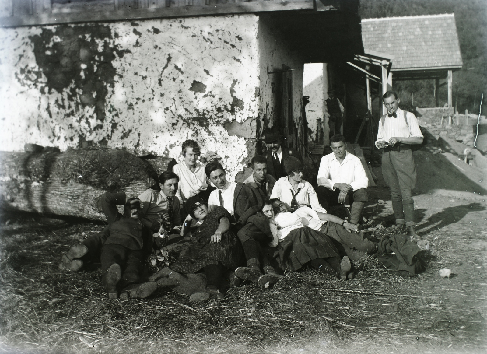 1927, Jánossy Virág, Háberl Aladár, ünneplő ruha, társaság, Fortepan #130325