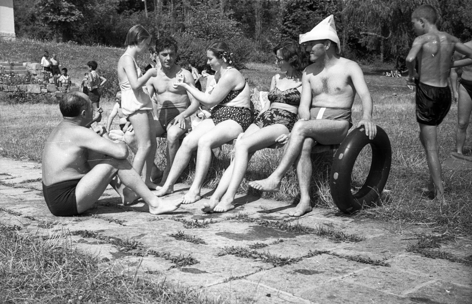 Hungary, untitled, Parádfürdő, Gyógyfürdő, strand., 1959, Szent-tamási Mihály, Fortepan #13065