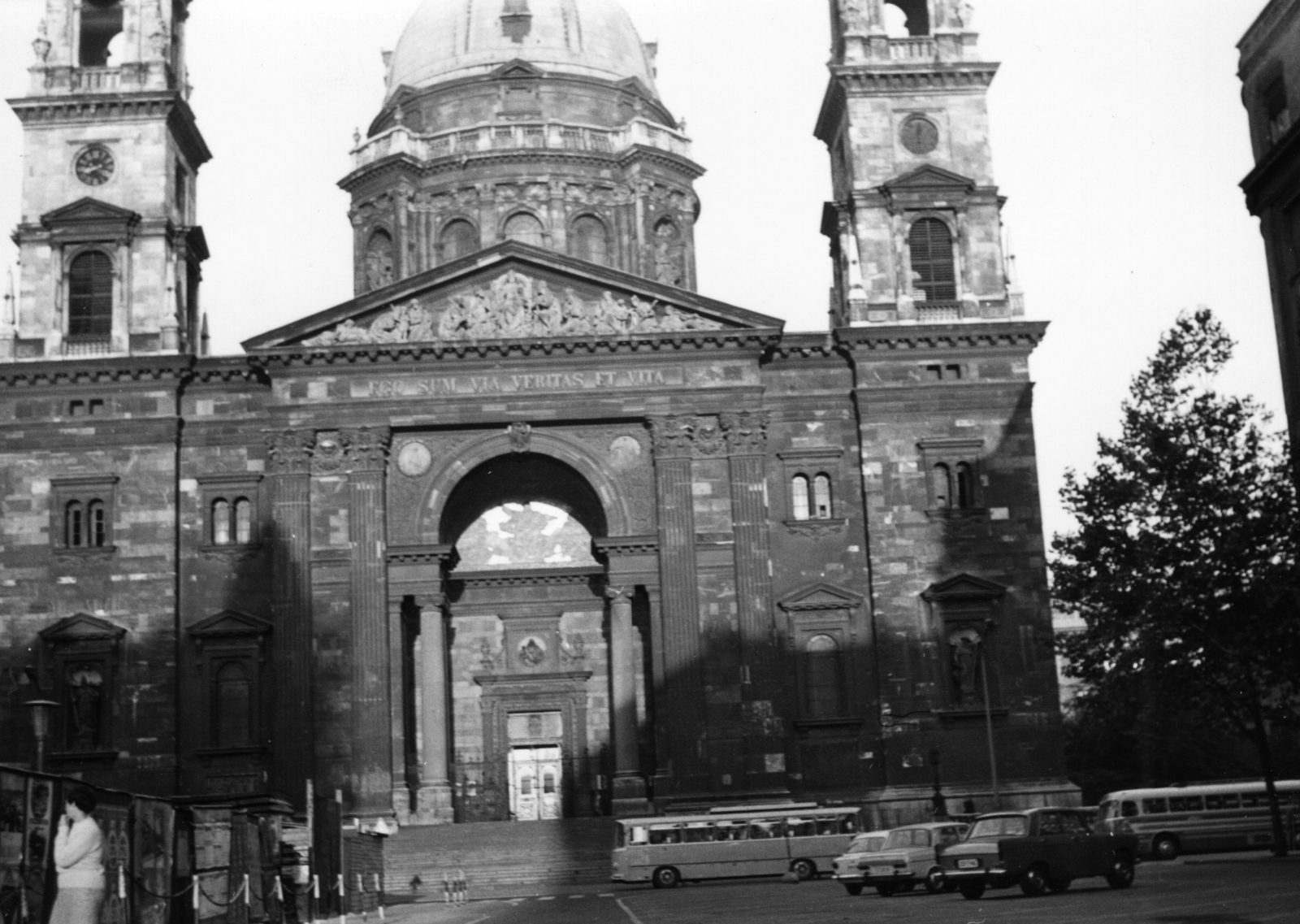 Hungary, Budapest V., Szent István tér, Szent István-bazilika (Ybl Miklós, 1906.)., 1975, Bokor András, basilica, Budapest, Fortepan #130835