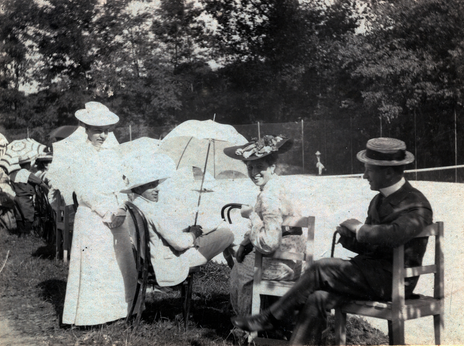 Ukrajna, Csernyivci, 1911, Lovas Rita, teniszpálya, Fortepan #131174