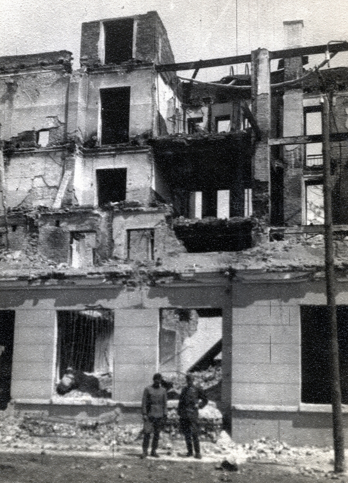 1942, Marics Zoltán, keleti front, második világháború, épületkár, Fortepan #131254