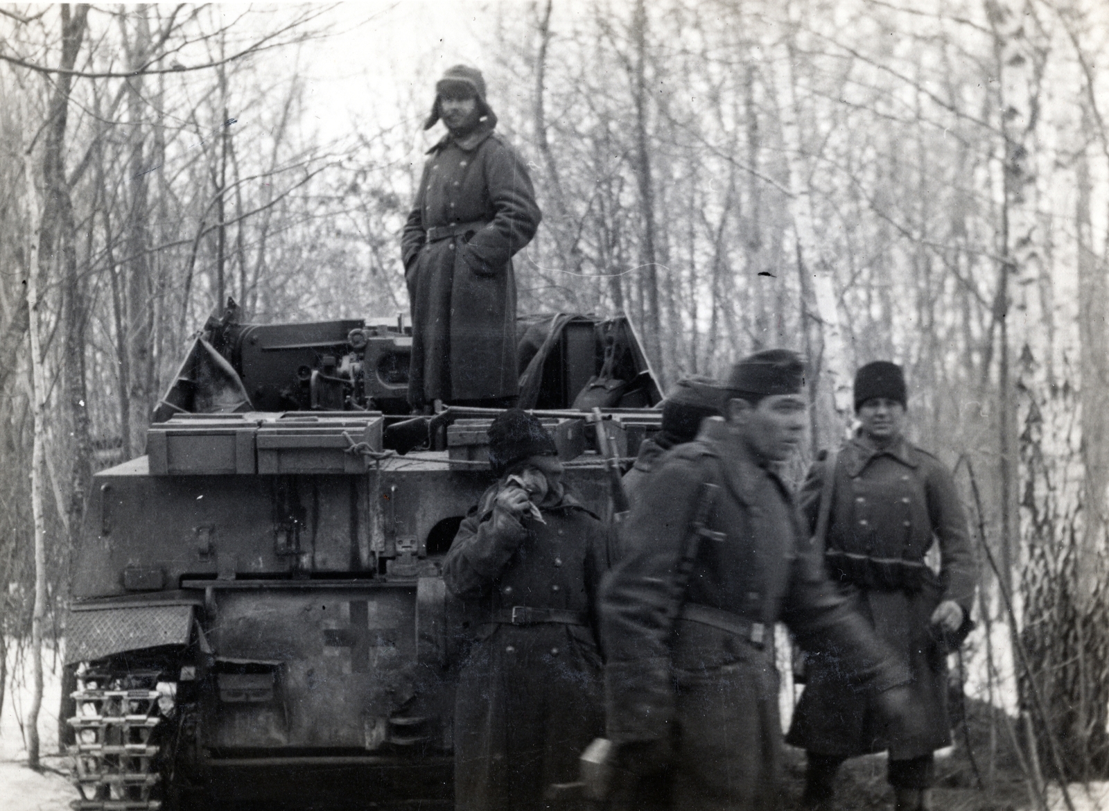 1943, Marics Zoltán, eastern front, second World War, assault gun, Fortepan #131298