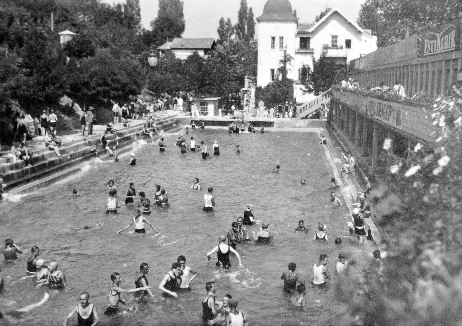 Hungary, Budapest III., Csillaghegyi strandfürdő., 1933, Fortepan, beach, Budapest, Fortepan #13150