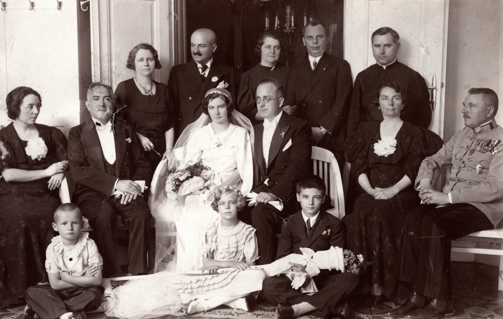 1933, Paczolay család, wedding ceremony, Fortepan #131532