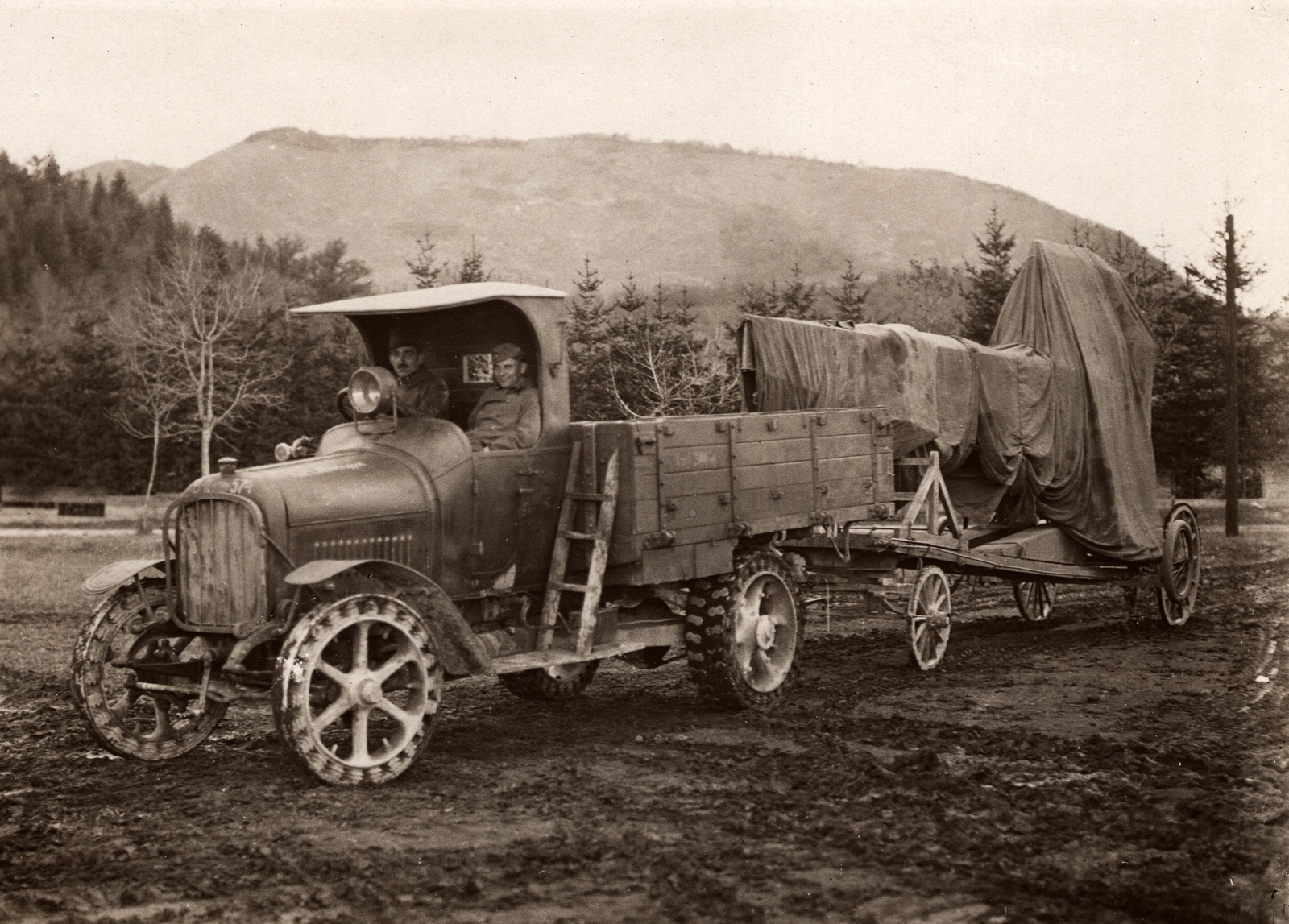 1916, Palotai Klára, First World War, airplane, commercial vehicle, Fortepan #131625