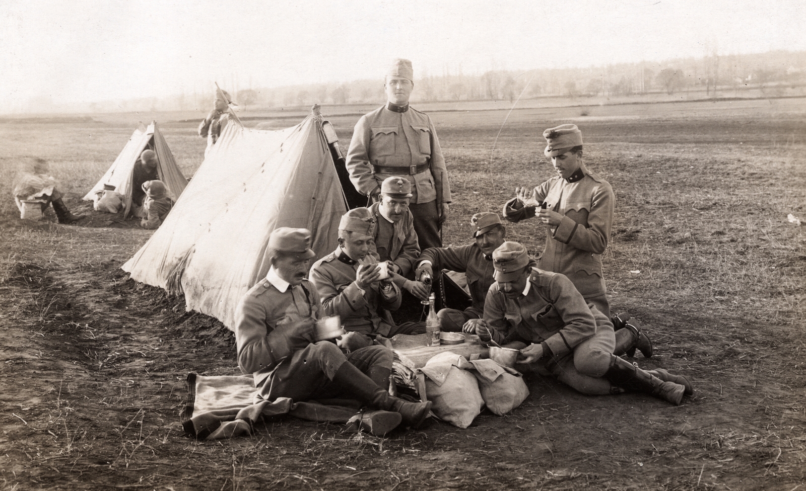 1917, Palotai Klára, First World War, meal, dixie, Fortepan #131644