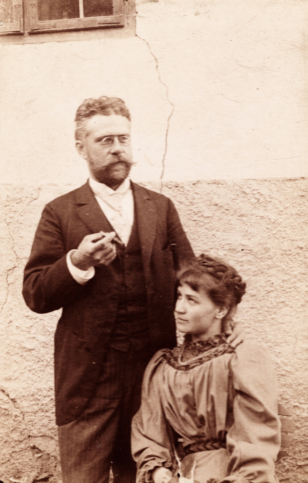 Hungary, Budapest, Törs Kálmán újságíró, országgyűlési képviselő és Törs Kálmánné Szigligeti Aranka. A felvétel 1890. körül készült., 1900, Palotai Klára, couple, Fortepan #131797