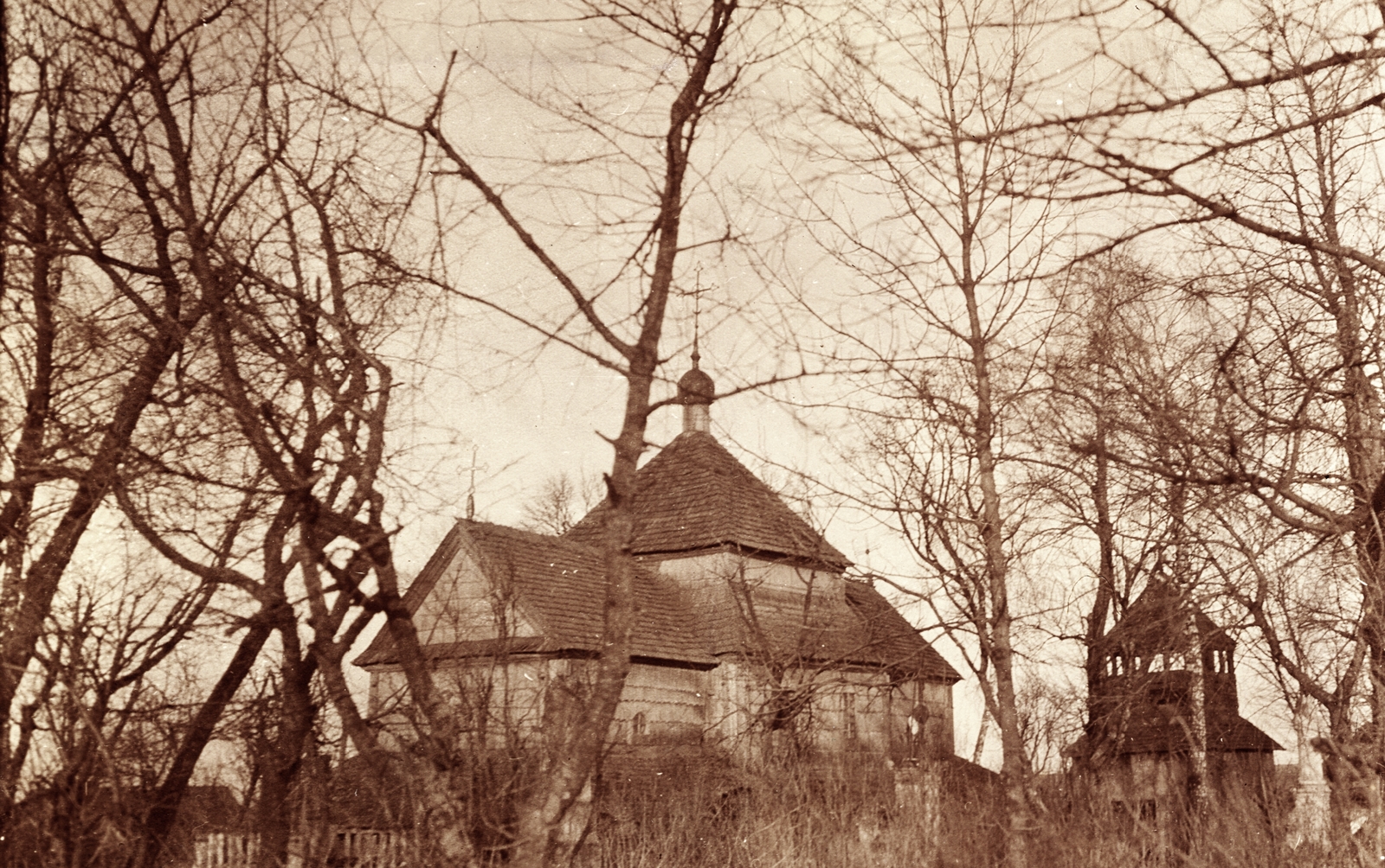 1915, Palotai Klára, church, wooden church, Fortepan #131809