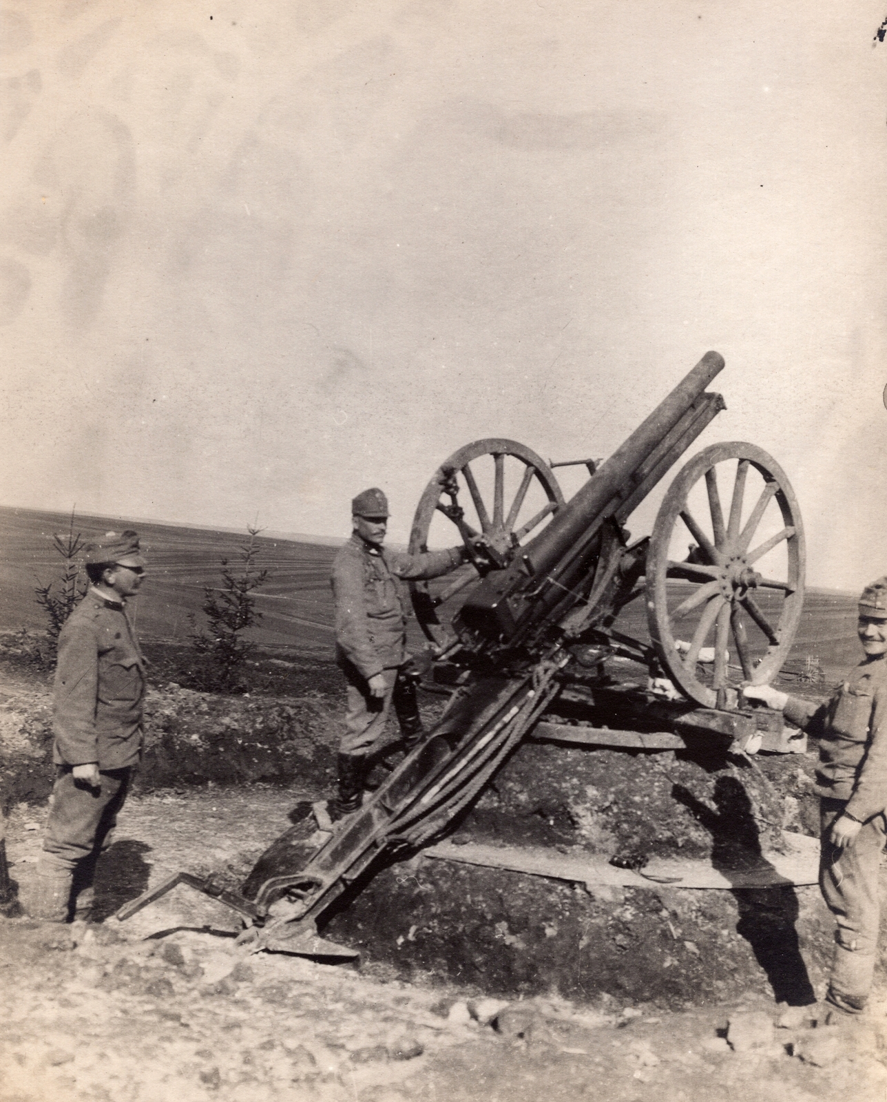 1915, Palotai Klára, First World War, ordnance, artillery, air defense, Fortepan #131822