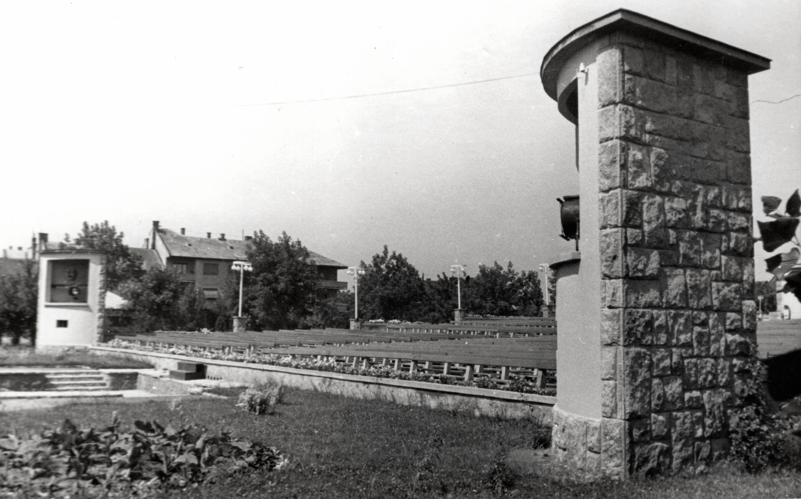 Magyarország, Budapest XIV., Rózsavölgyi tér, Rózsavölgyi Parkszínpad., 1953, Samodai József Zuglói Helytörténeti Műhely, Budapest, szabadtéri színpad, Fortepan #131937