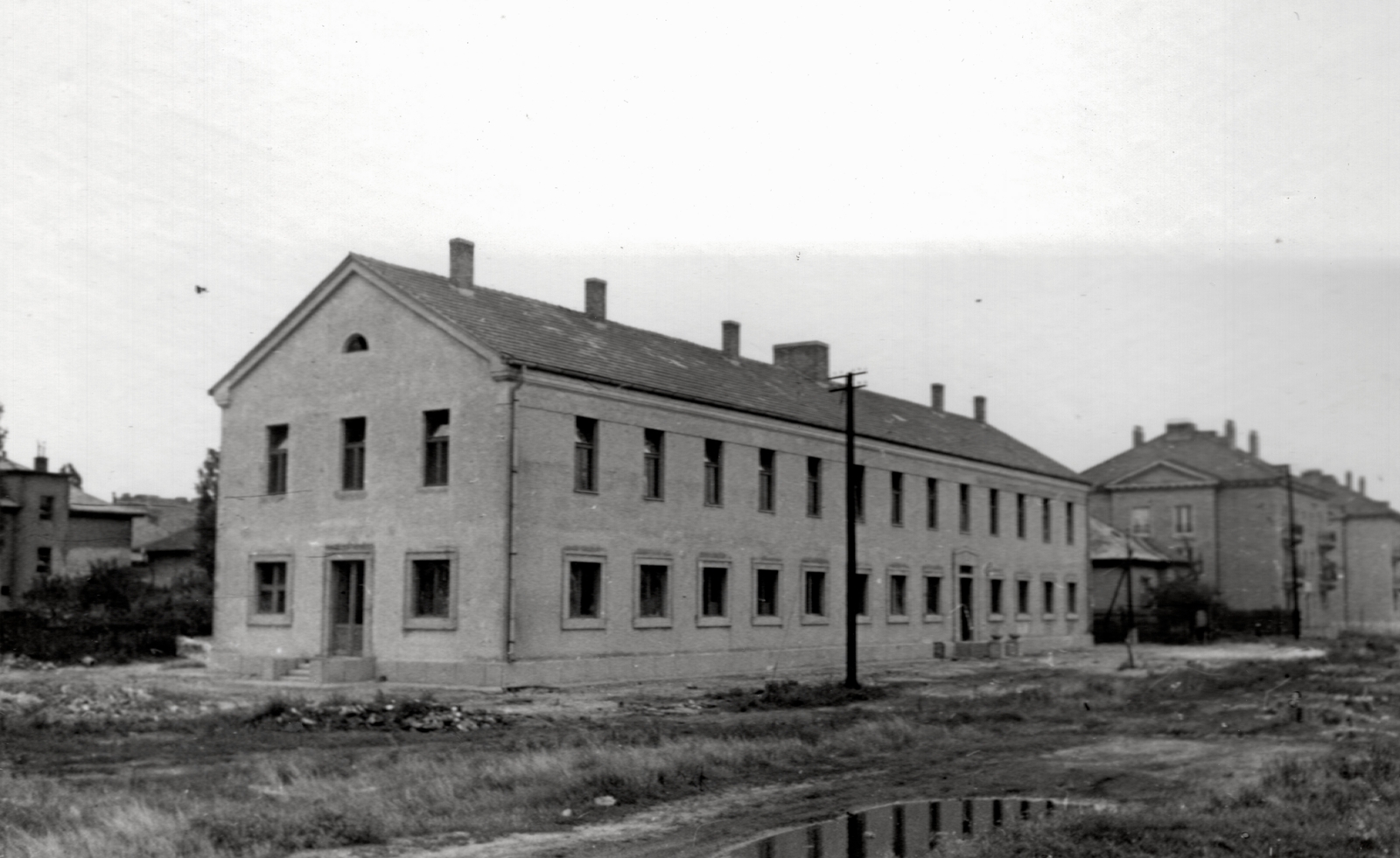 Hungary, Budapest XIV., Dorozsmai utcai óvoda a Róna utca felől az Uzsoki utca felé nézve., 1957, Samodai József Zuglói Helytörténeti Műhely, Budapest, public building, Fortepan #131988