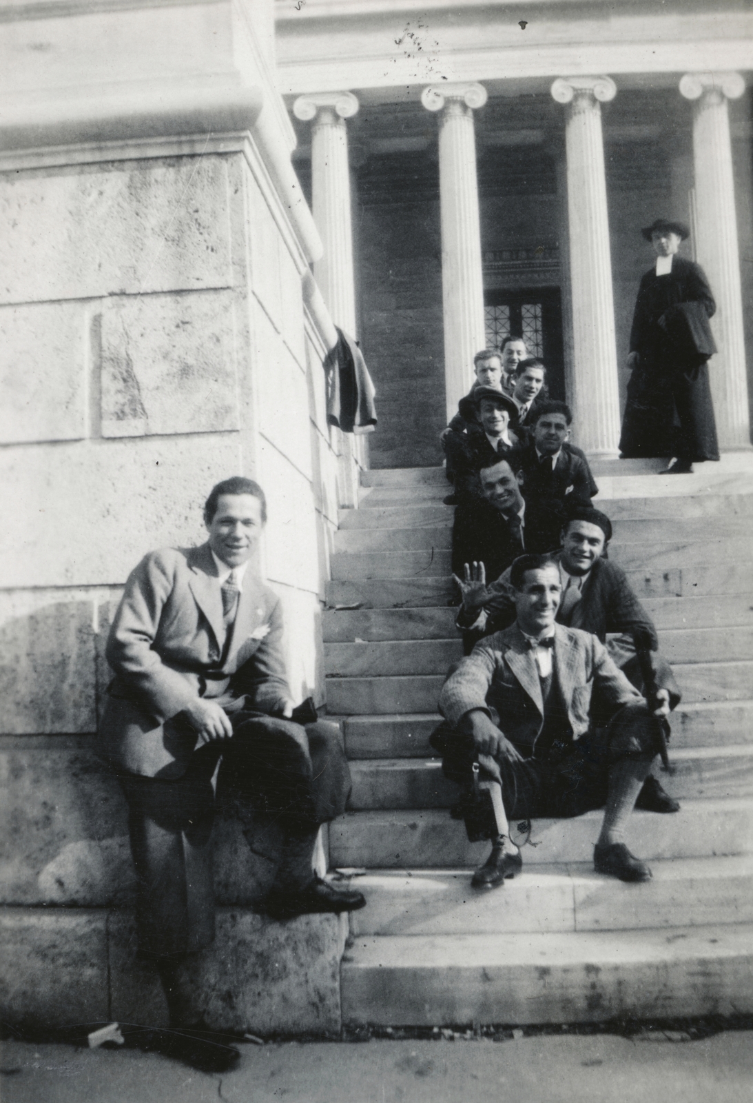 Greece, Athens, Panepisztimiu út, háttérben az Athéni Akadémia., 1932, Paczolay család, Fortepan #132056