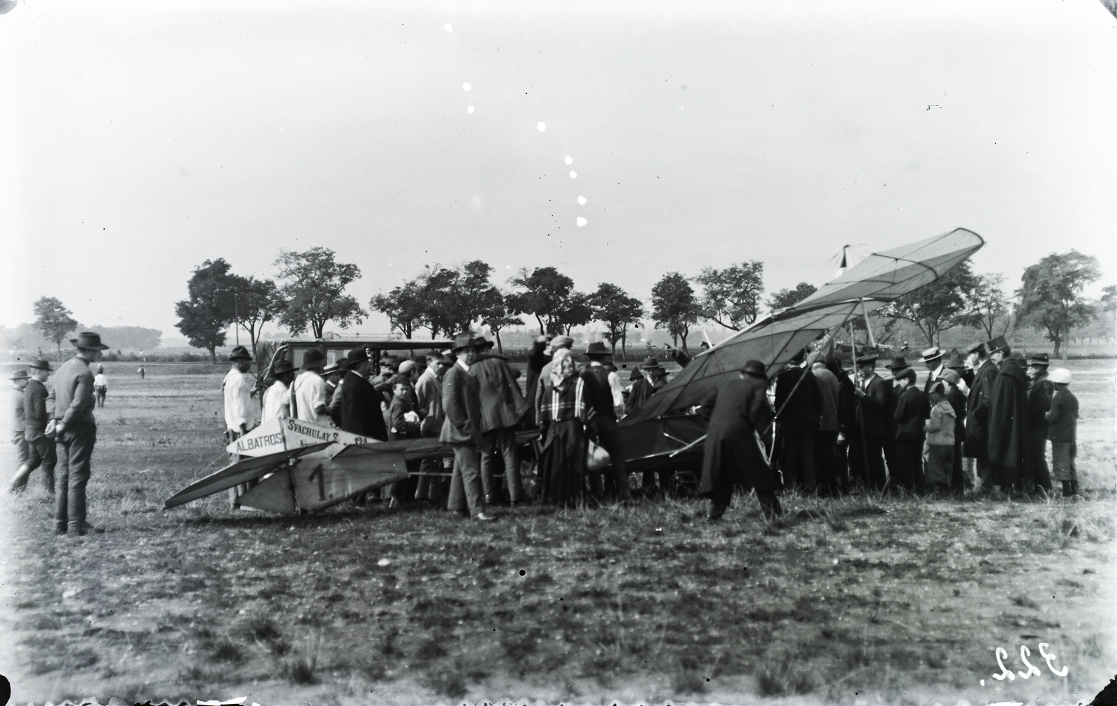 »Schvachulay repülőgépe, Az Albartros.« Leltári jelzet: 322, 1912, Magyar Műszaki és Közlekedési Múzeum / Archívum / Negatívtár / Wéber Károlyné gyűjteménye, airplane, monoplane, Schvachulay-brand, Fortepan #132513