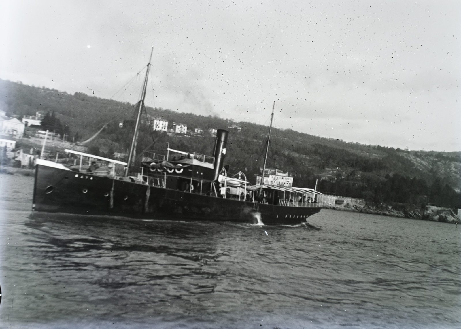 Croatia, Rijeka,Adria, kikötő. Leltári jelzet: 29873, 1911, Magyar Műszaki és Közlekedési Múzeum / Archívum / Negatívtár / Pölös István gyűjteménye, Czakó Ferenc, steamboat, Fortepan #132974