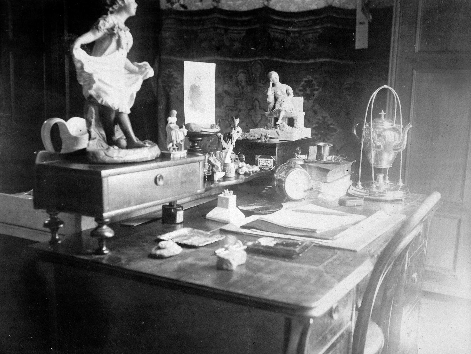 1910, Fortepan, desk, carafe, interior, china, kettle, match holder, Fortepan #13319