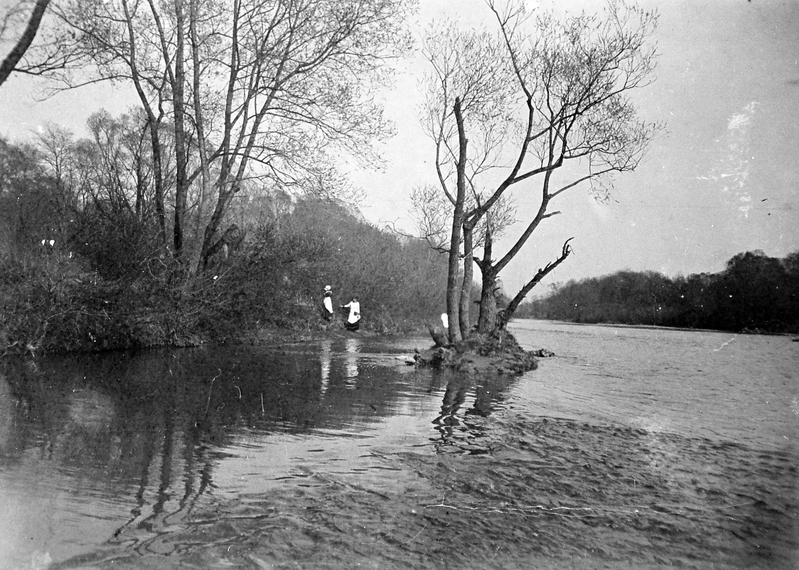 1915, Fortepan, folyó, nők, vízpart, Fortepan #13345