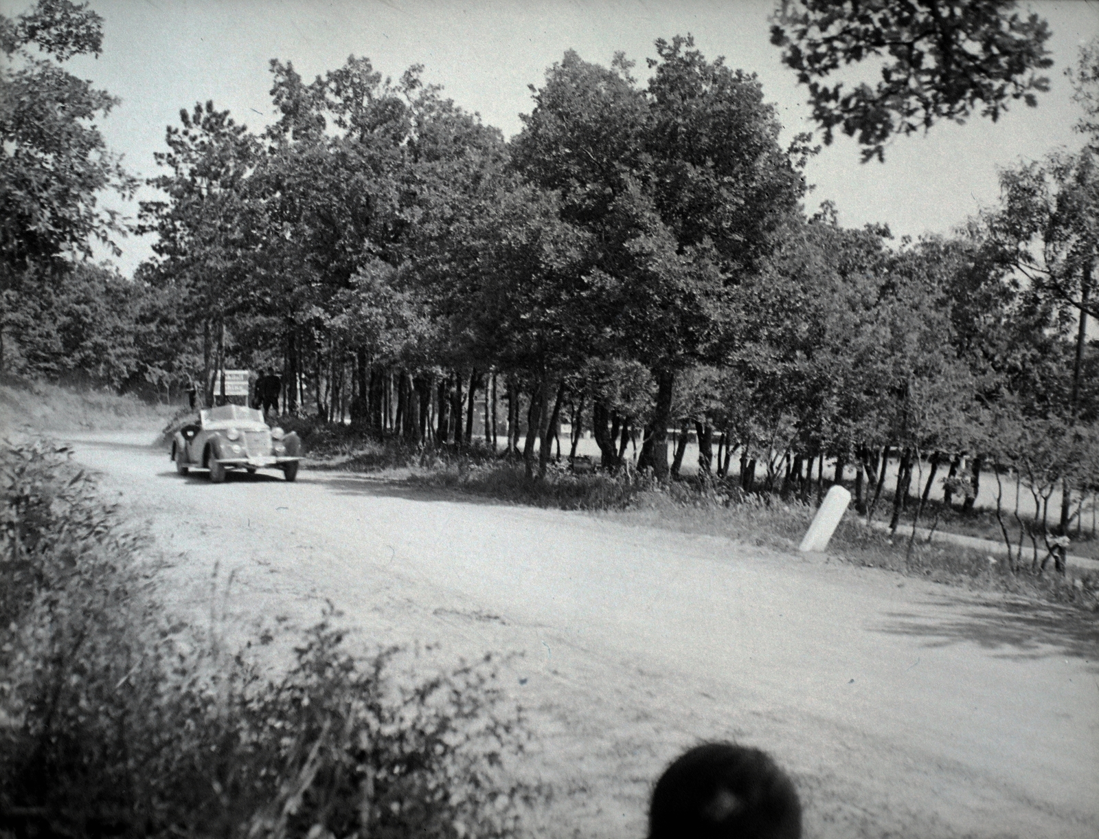 Hungary, Mecsek, Pécs, autóverseny a Pécs-Abaliget közötti országúton (később Ranga László út)., 1940, Varga Csaba dr., Fortepan #133466