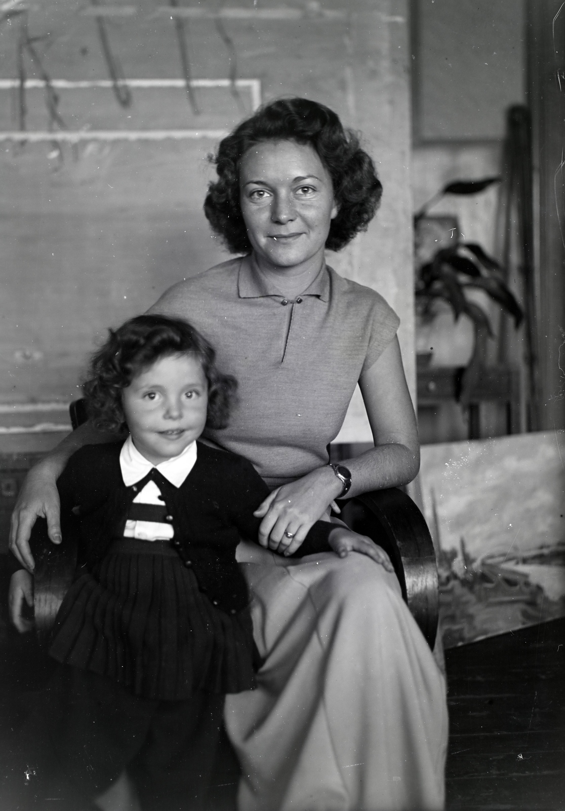 1939, Vinkler Zsuzsi, mother, girl, Fortepan #133656
