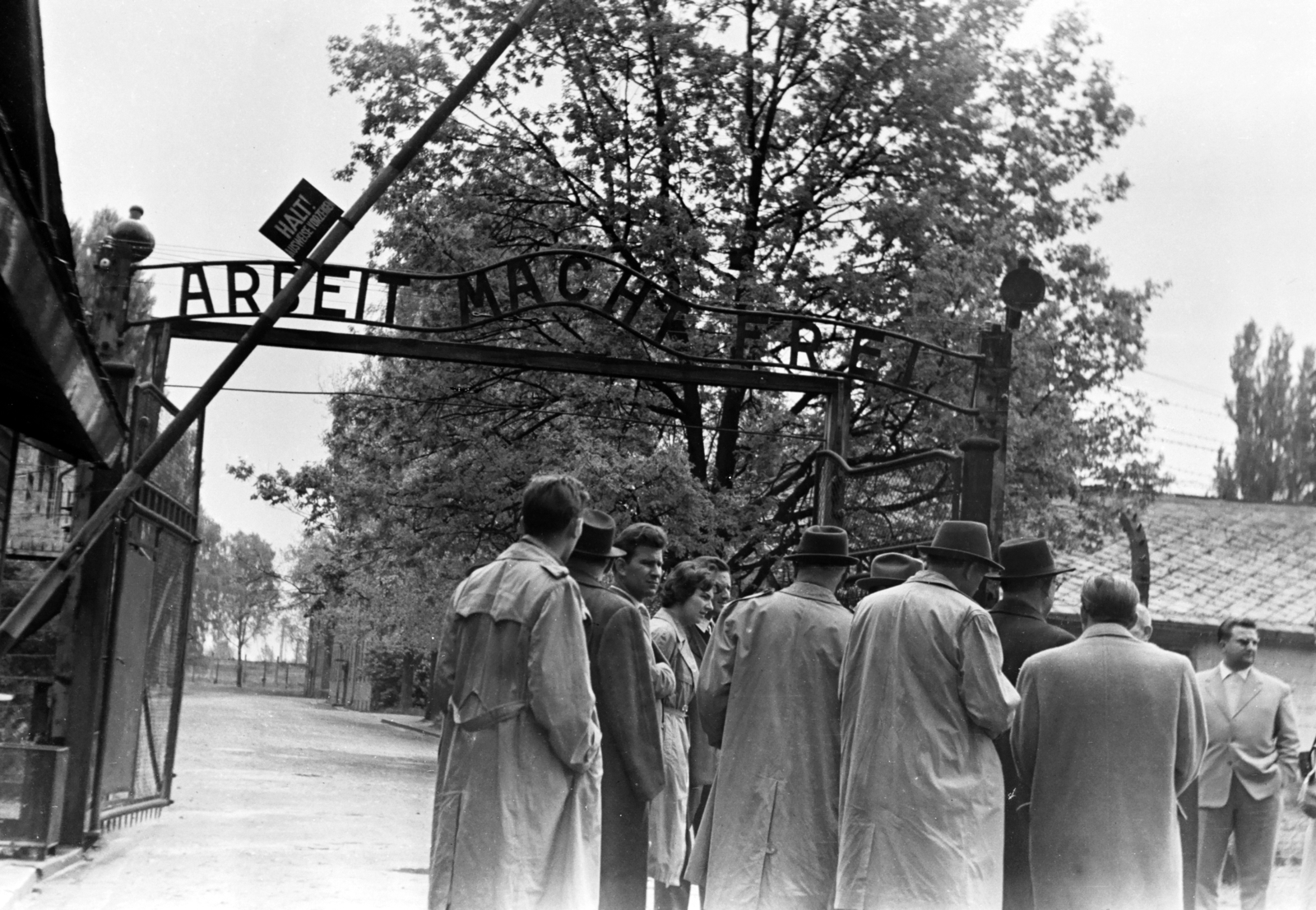 Poland, Oświęcim, auschwitzi I. koncentrációs tábor kapuja., 1965, Chuckyeager tumblr, entrance, concentration camp, Fortepan #134135