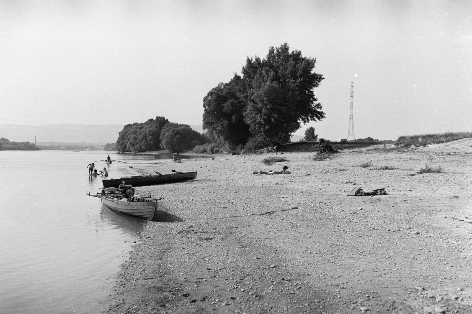 Magyarország, Szentendrei Duna-ág Szentendre alatt., 1969, Chuckyeager tumblr, evezés, kielboot, Fortepan #134219