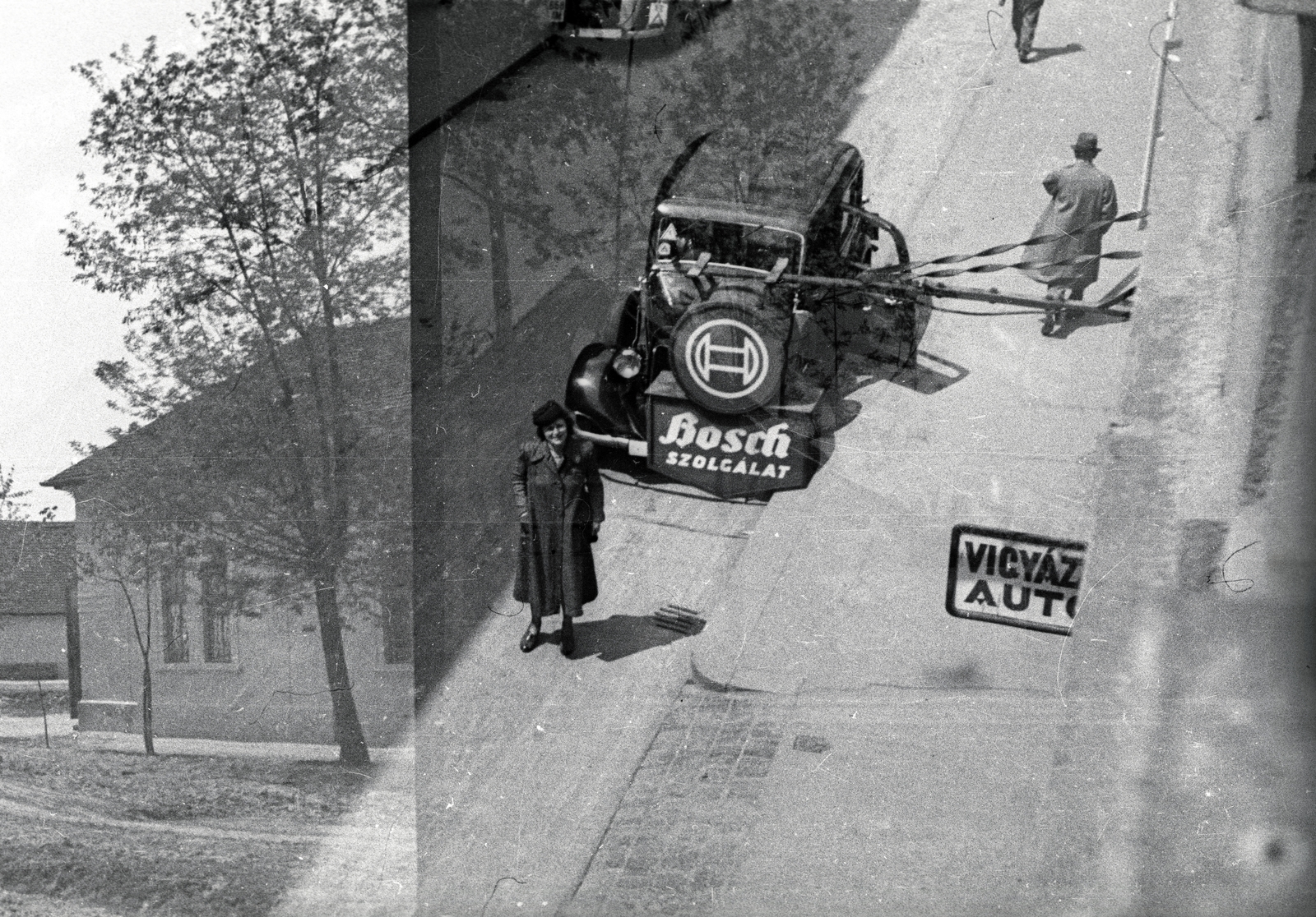 Hungary, Budapest VIII., a jobb oldali képen a Vas utca látható a Rákóczi út felé nézve., 1941, Fortepan/Album021, Budapest, Bosch-brand, Fortepan #134745