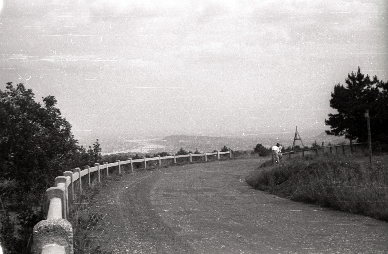 Hungary, Budapest III., Hármashatárhegy, kilátás a Duna és a Gellért-hegy felé., 1941, Fortepan/Album021, Budapest, Fortepan #134787