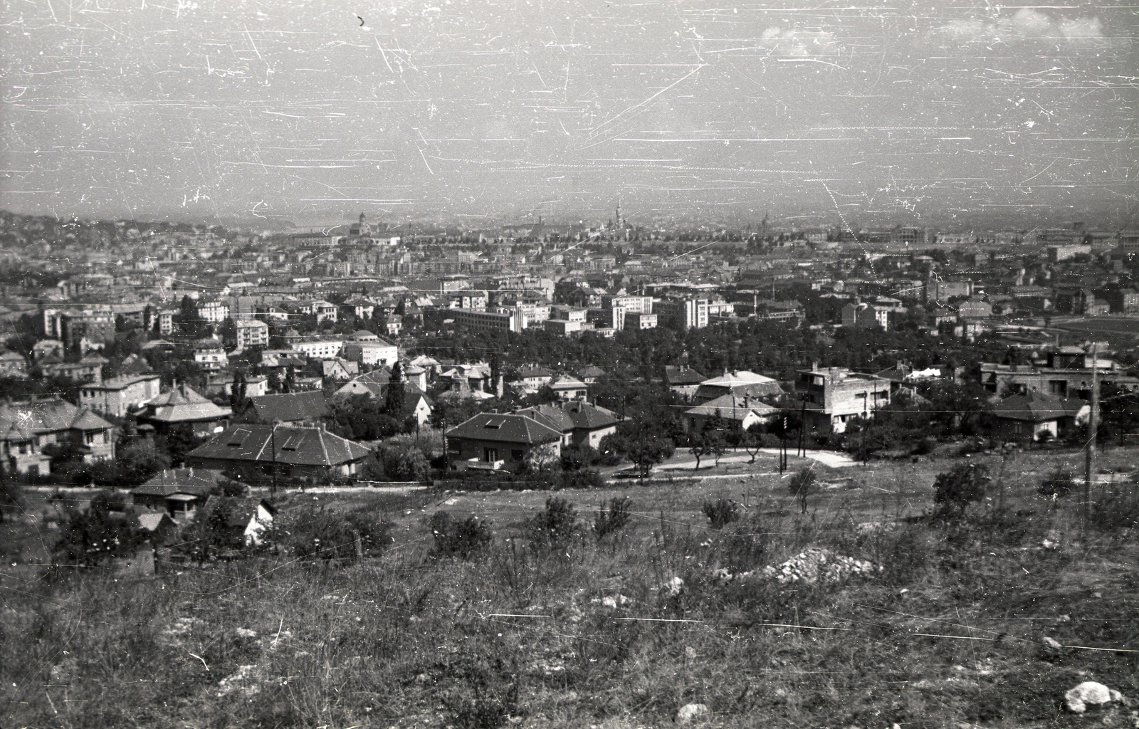 Hungary, Budapest XII.,Budapest XI., kilátás a Fátra térről a budai Vár felé., 1952, Fortepan/Album021, Budapest, picture, Fortepan #134802