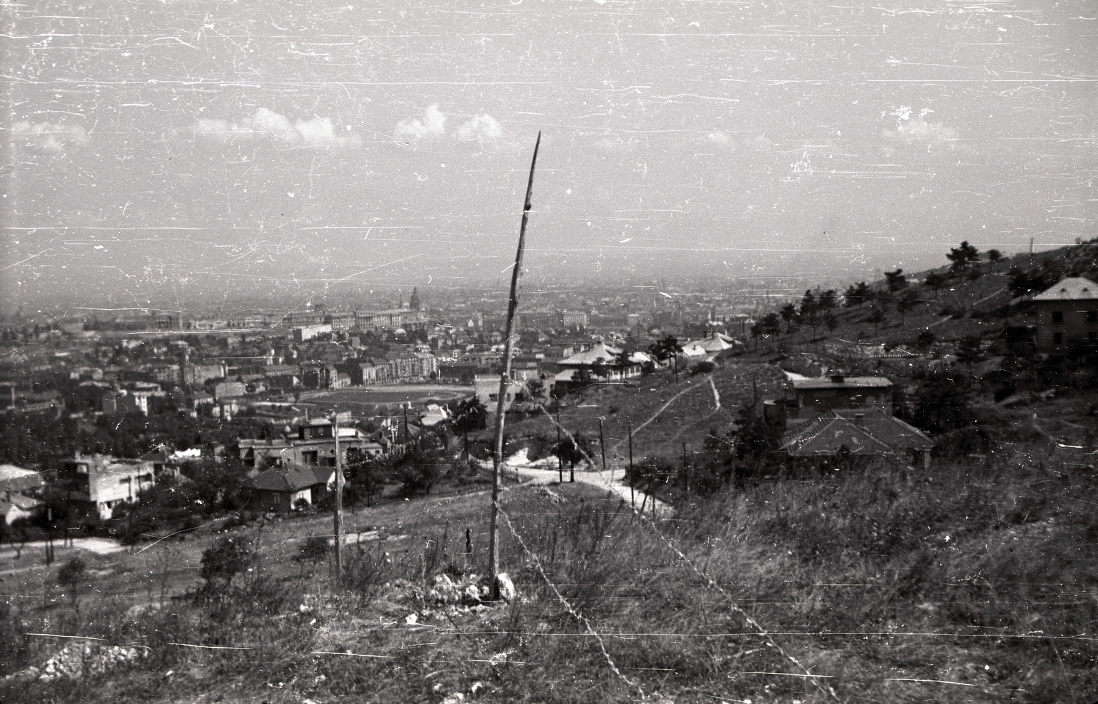 Magyarország, Budapest XII.,Budapest XI., kilátás a Fátra térről a budai Vár felé, háttérben a Bazilika kupolája látszik., 1952, Fortepan/Album021, Budapest, látkép, Fortepan #134803