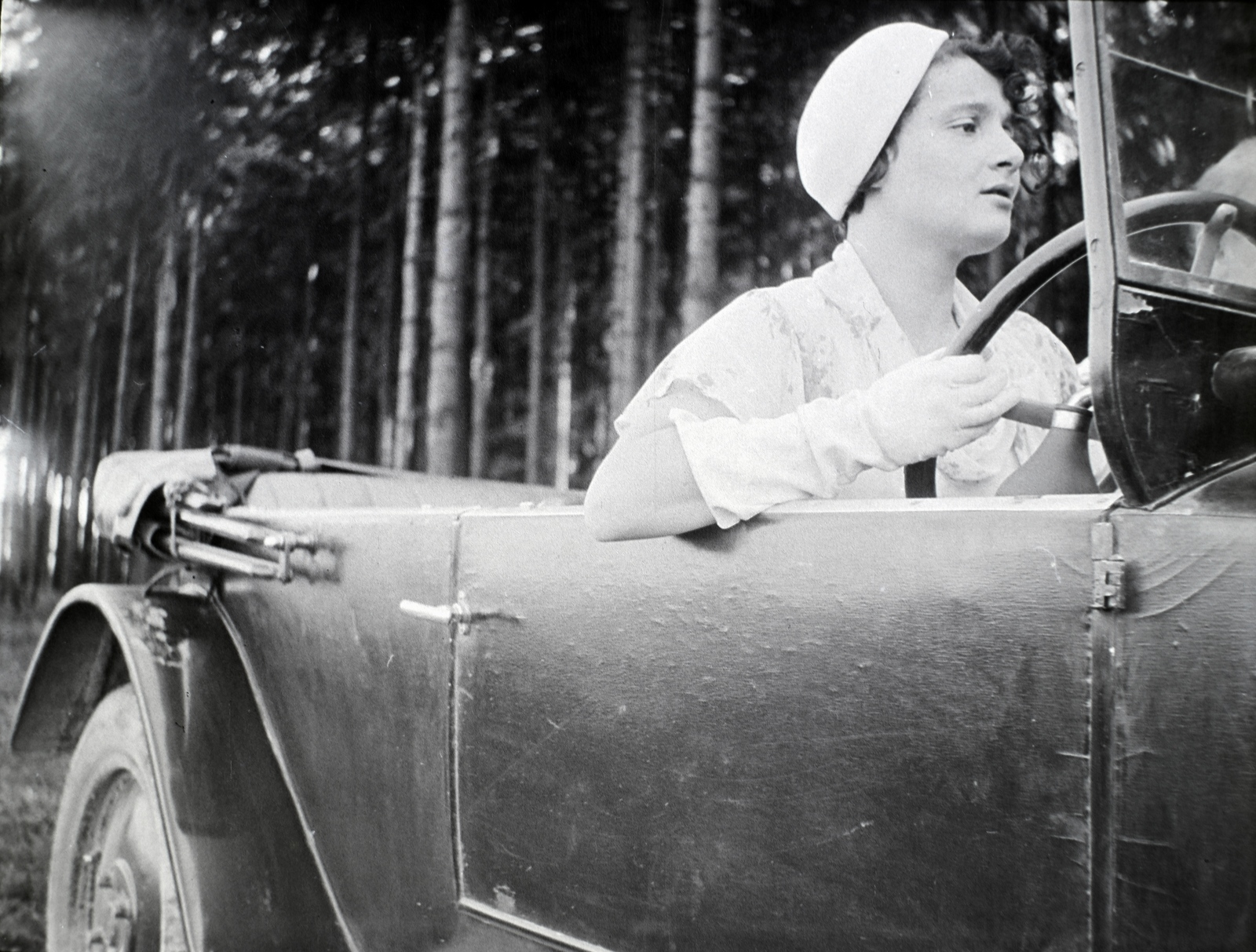 1928, Lőrinczi Ákos, chauffeur, automobile, girls'n'cars, Fortepan #135170