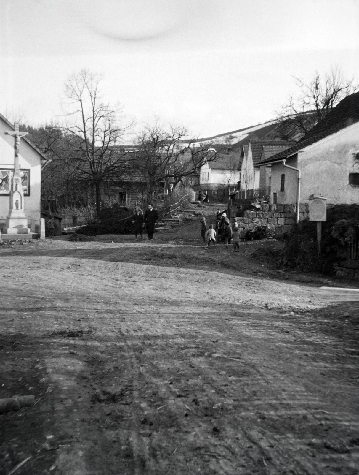 1928, Lőrinczi Ákos, poverty, cross, poverty, Fortepan #135182