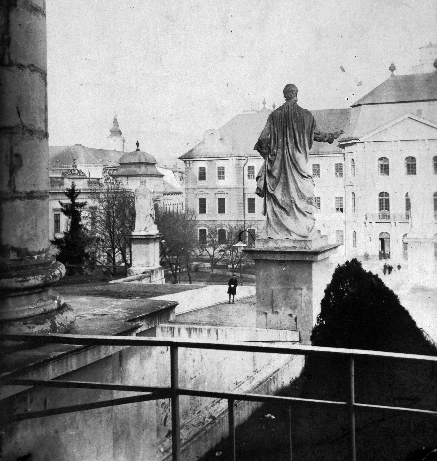 Hungary, Eger, Eszterházy tér a Líceummal., 1938, Fortepan, Baroque-style, Josef Ignaz Gerl-design, Jakab Fellner-design, József Grossmann-design, Fortepan #13565