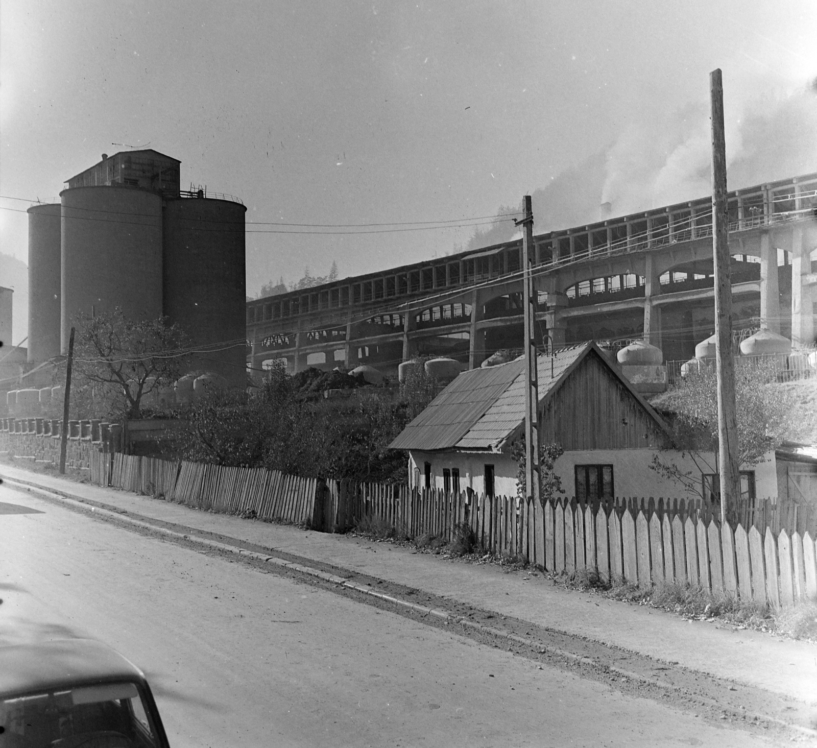 Románia, Békás, Strada Piatra Corbului, cementgyár., 1978, Sütő András örökösei, Új Élet szerkesztőség, Fortepan #135699