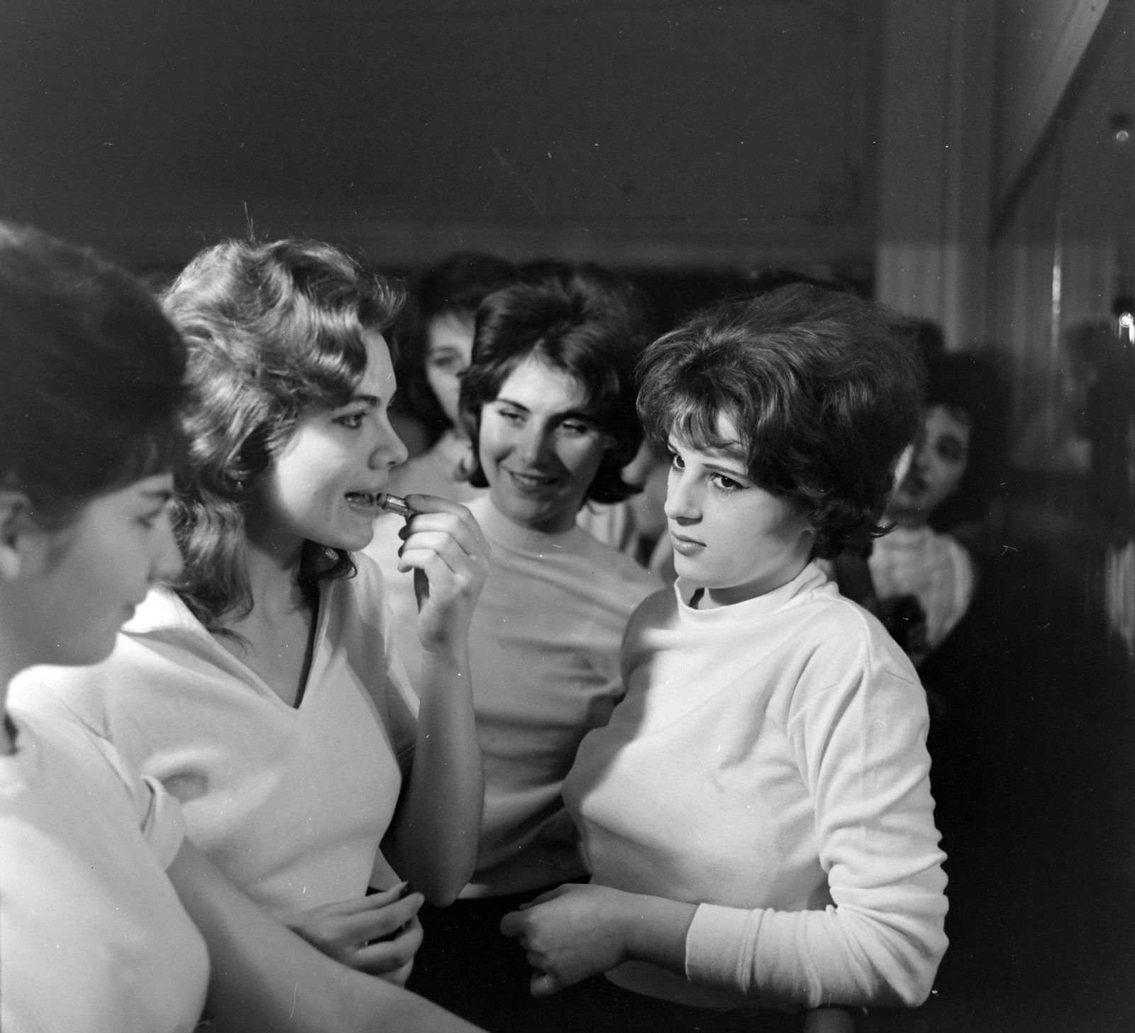 1961, Sütő András örökösei, Új Élet szerkesztőség, woman, lipstick, Fortepan #135830