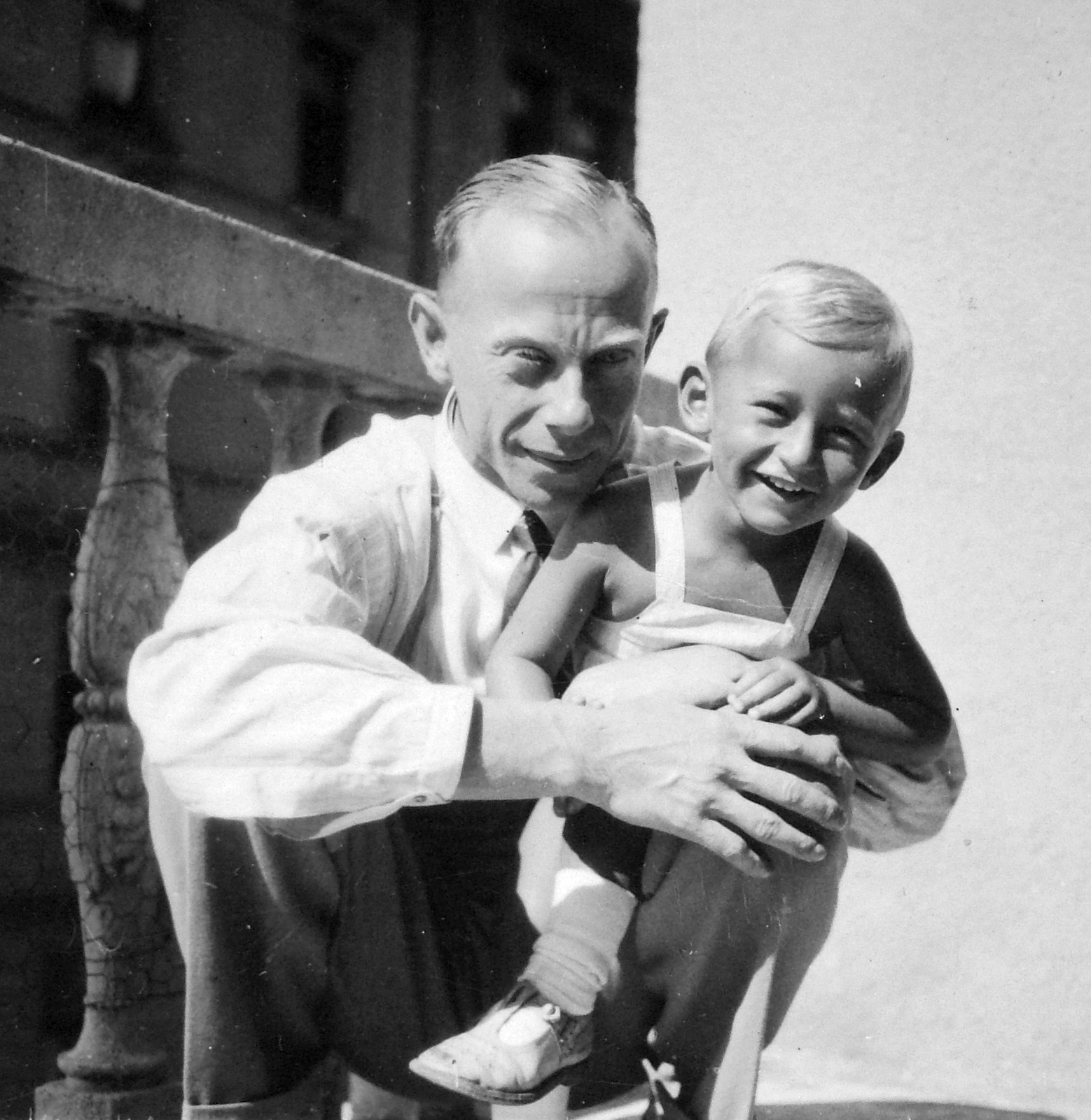 1940, Fortepan, kisfiú, apa, átkarol, Fortepan #13585