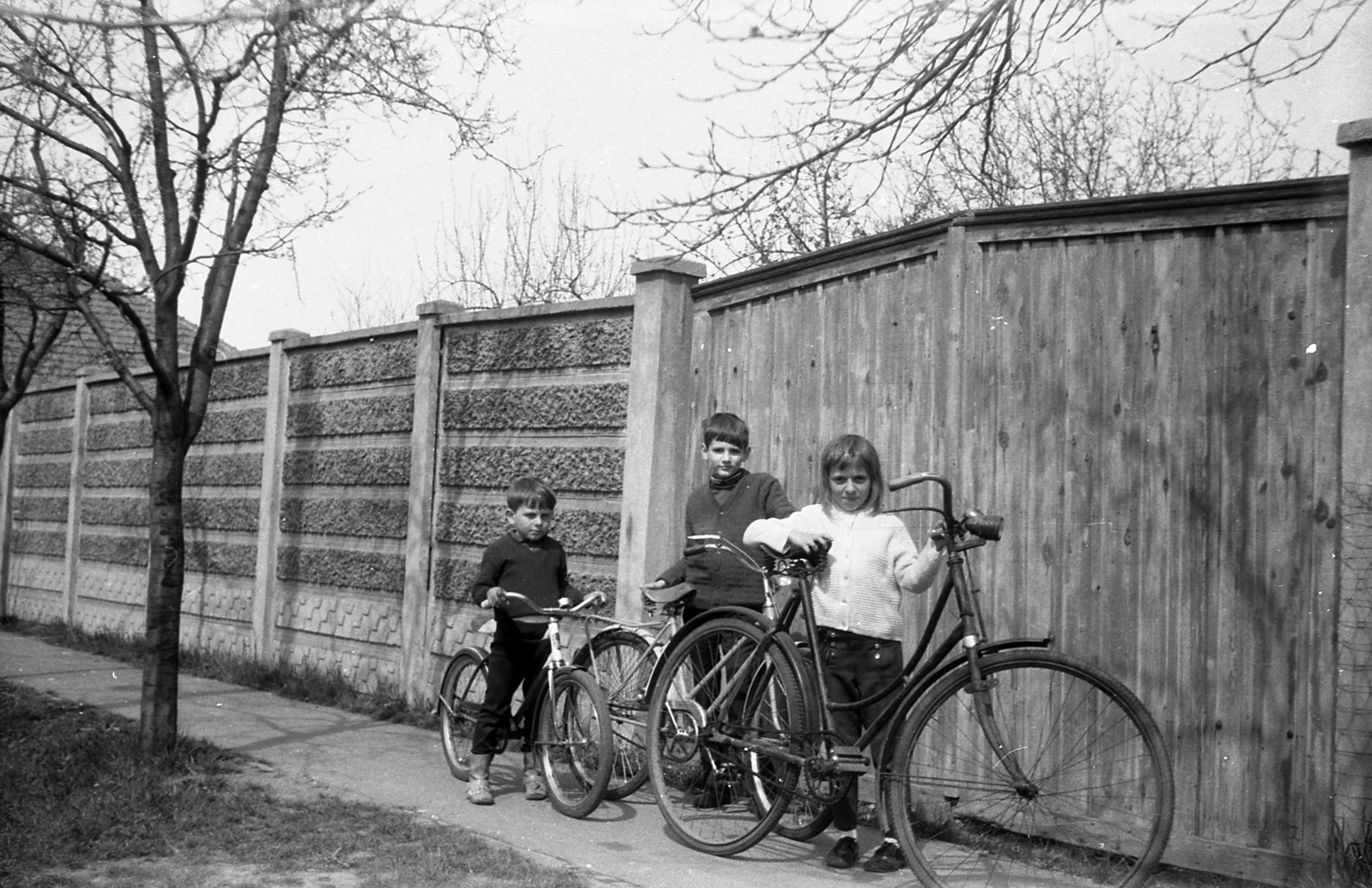 1971, Varga János, bicycle, kids, Fortepan #135969