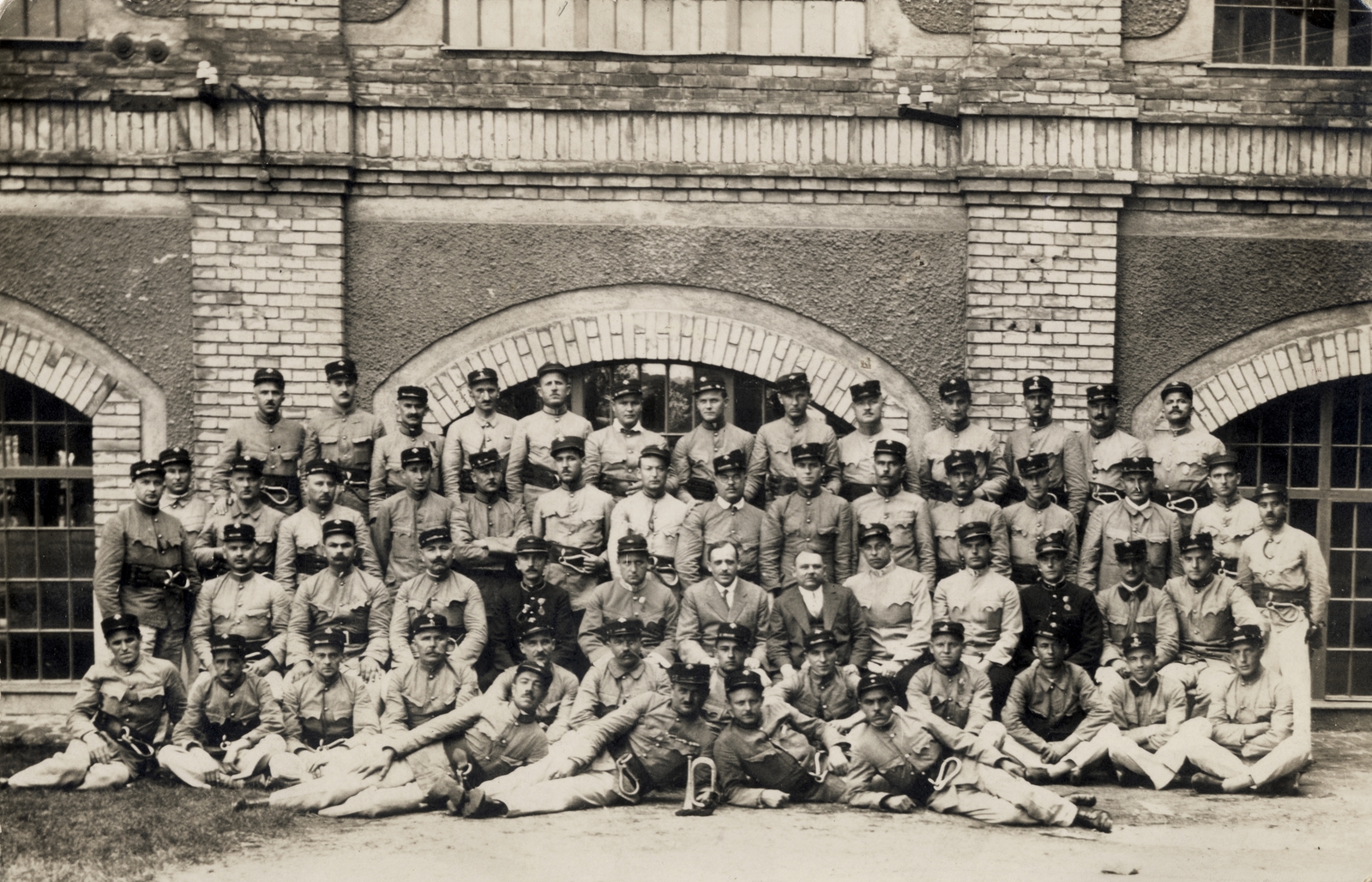 1926, Poór László, tableau, brick covering, soldier, uniform, Fortepan #136118