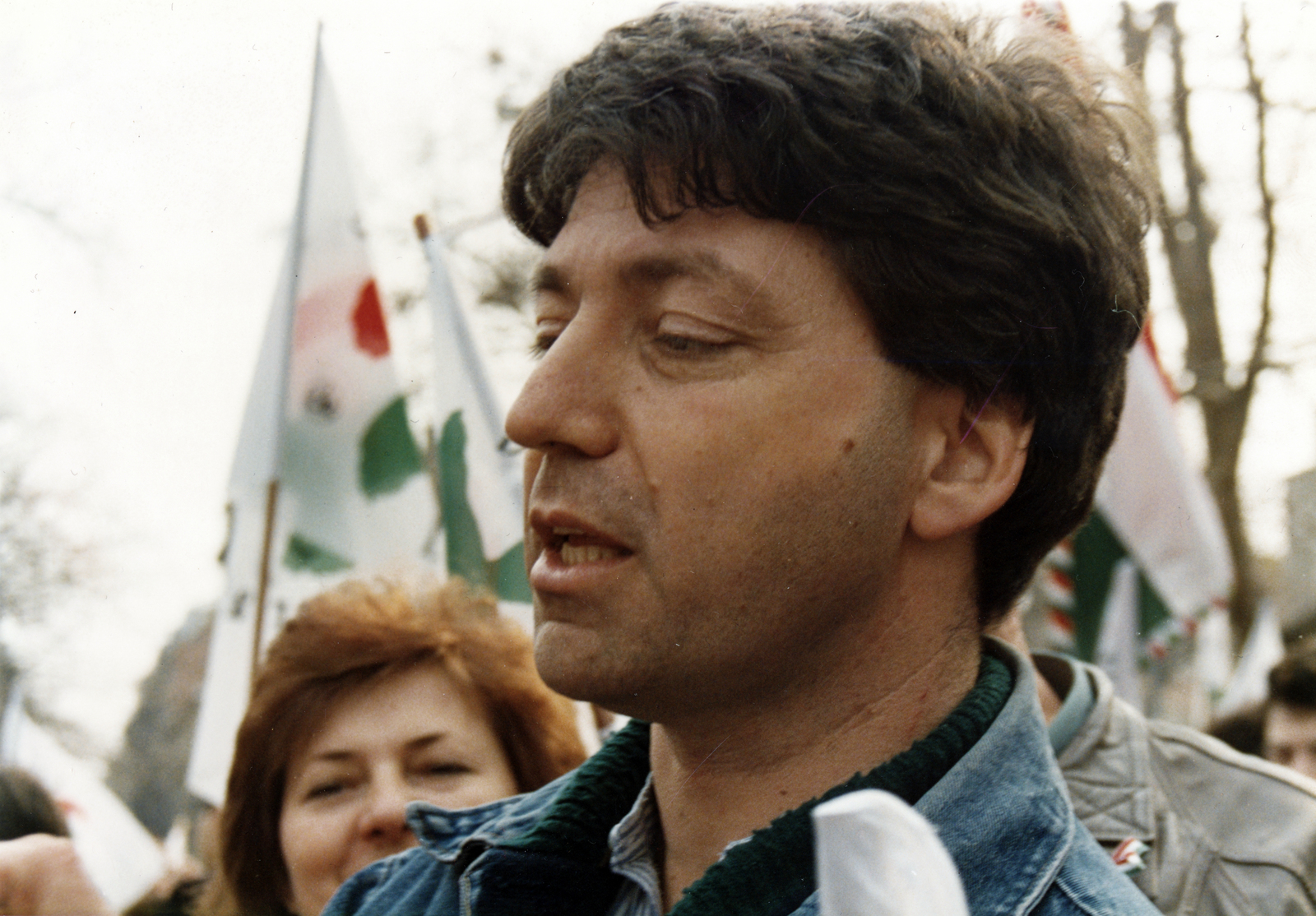 Hungary, Budapest, Pető Iván., 1990, szitakri, Alliance of Free Democrats, electioneering, Fortepan #136137