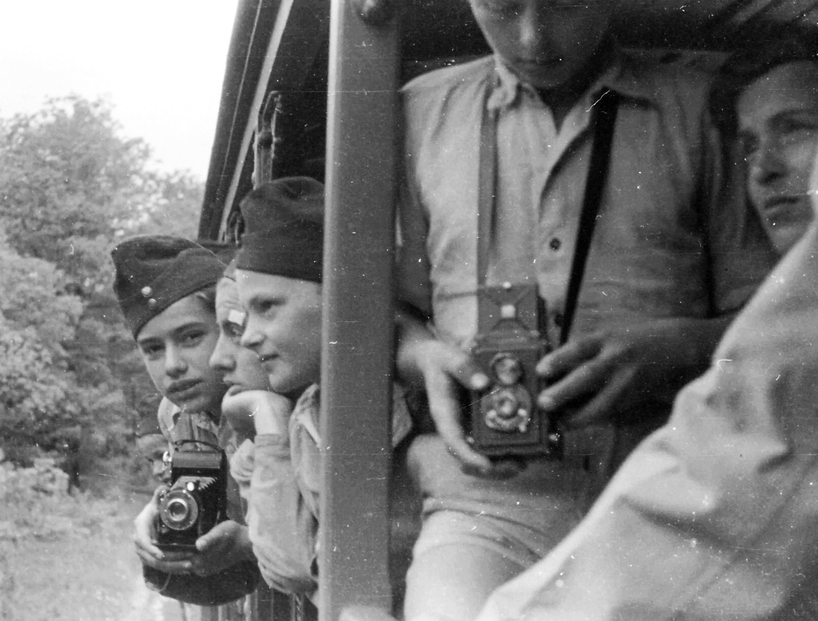 1956, Baráth Endre, railway, camera, Voigtländer-brand, narrow-gauge railway, Children's railway, Fortepan #13626
