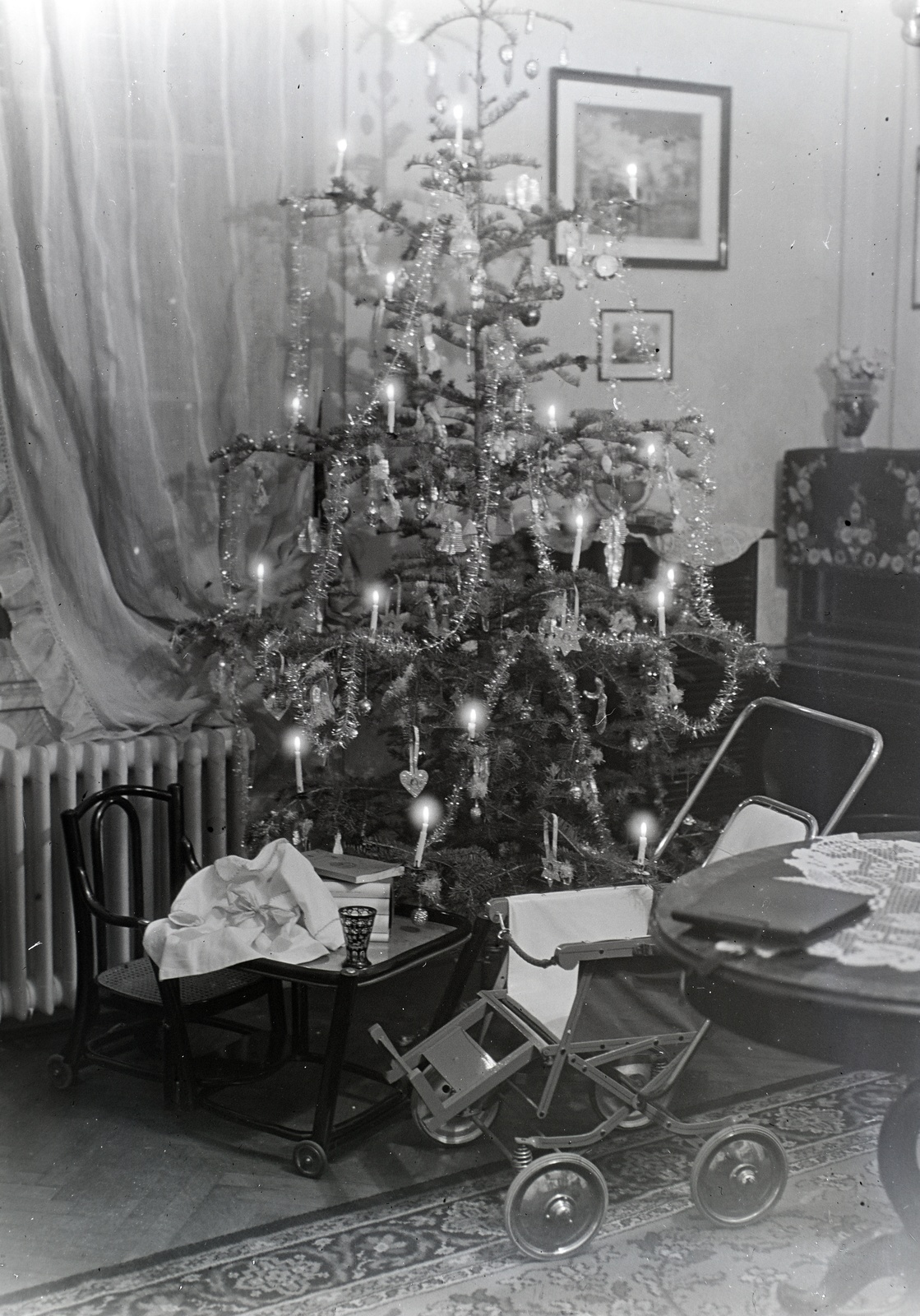 1937, Révay Péter, christmas tree, Fortepan #136303