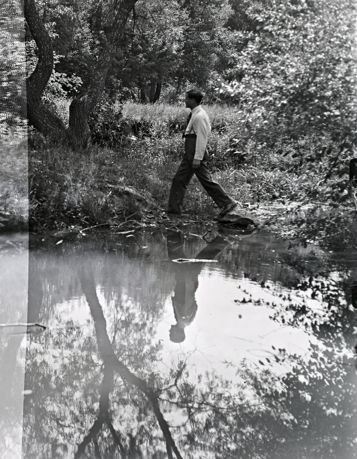 1934, Révay Péter, water surface, reflection, Fortepan #136349