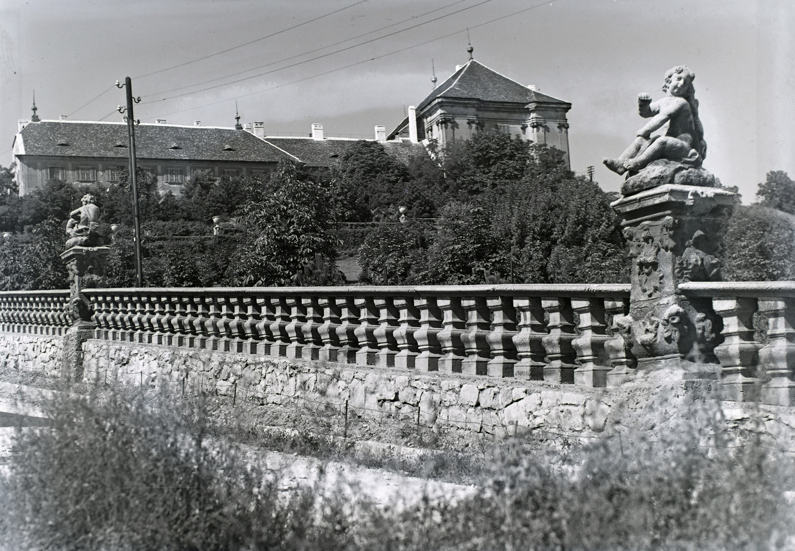 Magyarország, Óbuda, Budapest III., Kiscelli utca, Schmidt kastély (később Kiscelli Múzeum)., 1936, Révay Péter, Budapest, balusztrád, korlát, Fortepan #136373